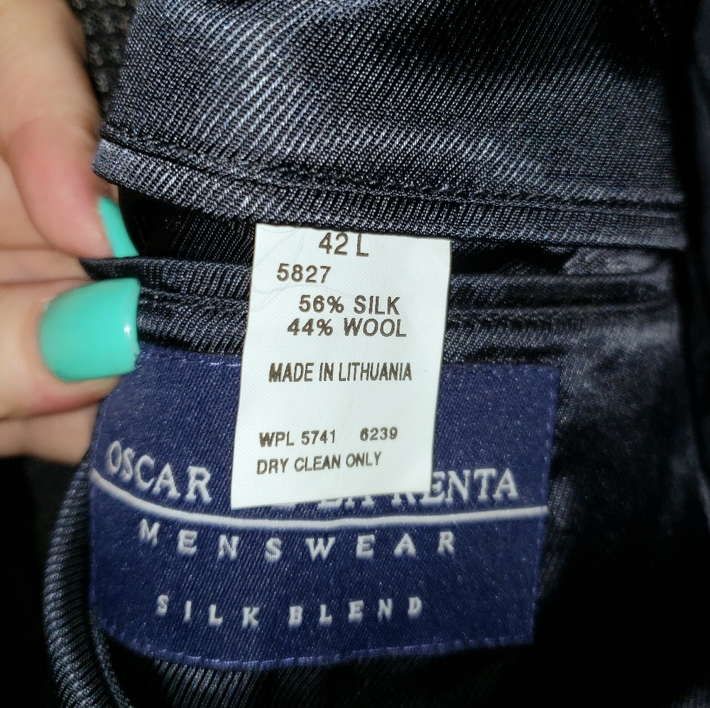 Oscar De la Renta silk and wool blend sports coat - Picture 10 of 11